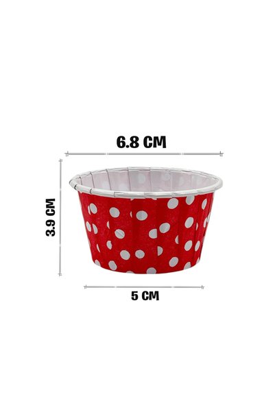 MODGER 50-Piece Red Muffin Cupcake Mold Cake Capsule Red Cake Mold, Airfryer Compatible