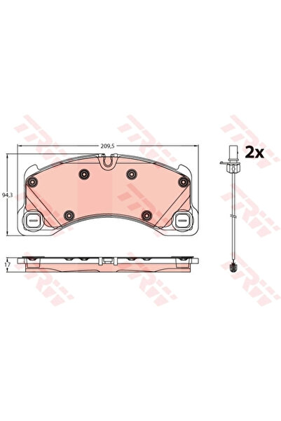 TRW Set Placute Frana Frana Disc Porsche Macan