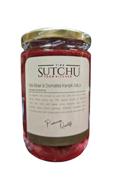 SUTCHU Güneşte Kurutma Tatlı Biber ve Domates Karışık Biber Salçası 500 Gr