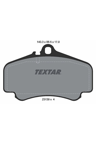 TEXTAR Комплект накладки за дискови спирачки за Porsche 911