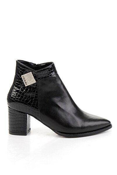 Bambi Siyah Siyah Kadın Bot & Bootie K02233050111