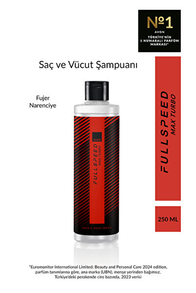 AVON Full Speed Max Turbo Saç ve Vücut Şampuanı 250ml