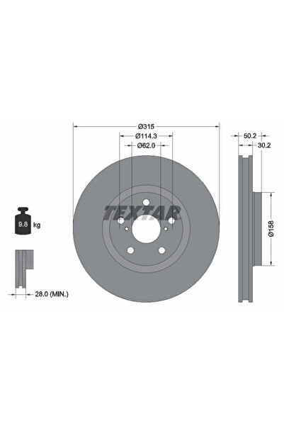 TEXTAR Disc Frana Lexus Ls