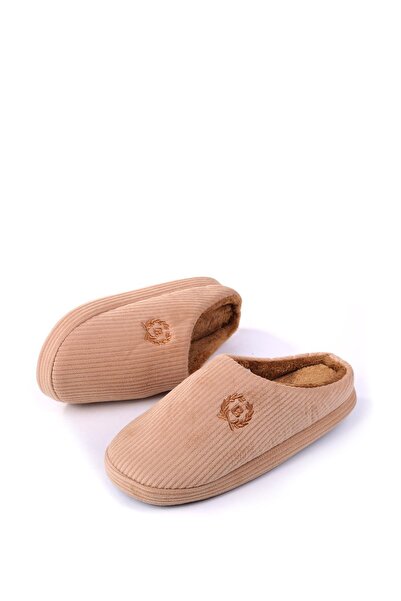 Papuçsepeti Shoe Basket 2488 Men's Winter Home Carpet Guest Slippers