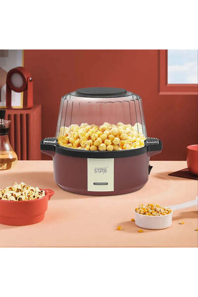 WINNINGSTAR Retro Hot Air Popcorn Maker Machine (St-9716) – Quick 3-Minute Popping, Non-Stick Easy Cleanome