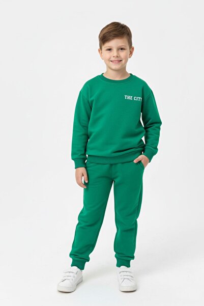 NEWKİDS The City Printed Cotton 2 Thread Seasonal Unisex Children's Set