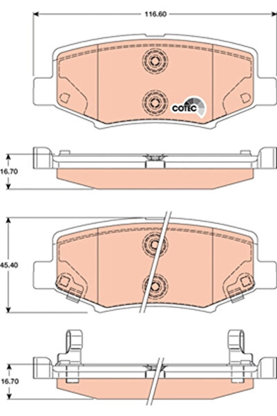 TRW Set Placute Frana Frana Disc Dodge Nitro Jeep Cherokee/Compass/Wrangler 3