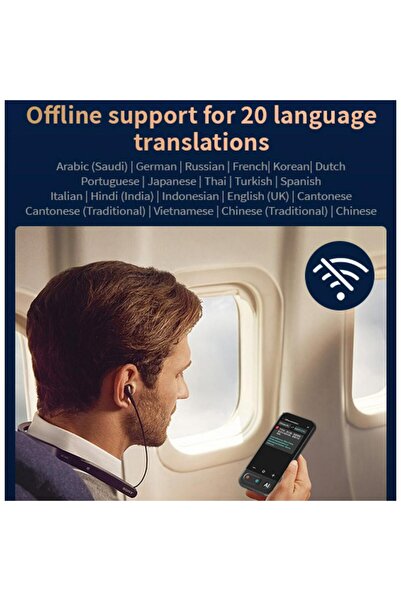 Tradeo Smart Voice Translator – Real-time, Offline, Supports 139 Languages, Portable & Instant Translation