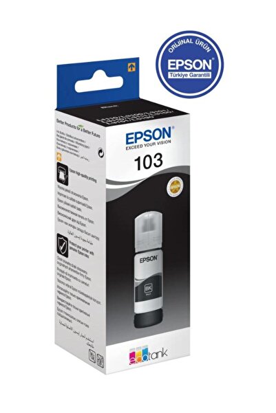 EPSON EcoTank 103 65ml Orijinal Black (Siyah) Mürekkep Kartuş C13T00S14A