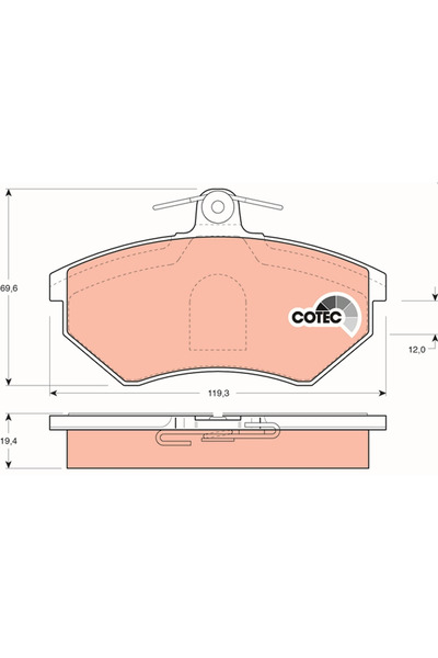 TRW Set Placute Frana Frana Disc Audi 80 B4/Cabriolet B3/Coupe B3 Vw Corrado/...