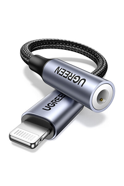 Ugreen MFi Sertifikalı Lightning to 3.5mm Aux Dönüştürücü Adaptör, Siyah, 30756