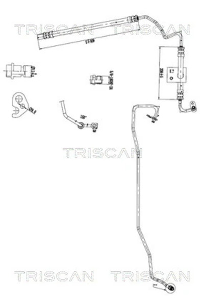 TRISCAN Furtun Hidraulic Sistem De Directie De La Pompa Hidraulica La Caseta ...