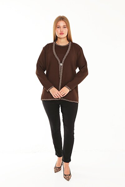 Lanze Knitwear Double Set Cardigan and Blouse