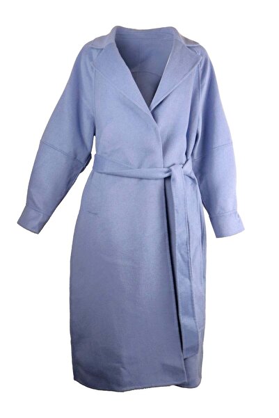 Vero Moda Apple Bijou Blue Coat - L, Blue, 55% sheep wool, 45% polyester