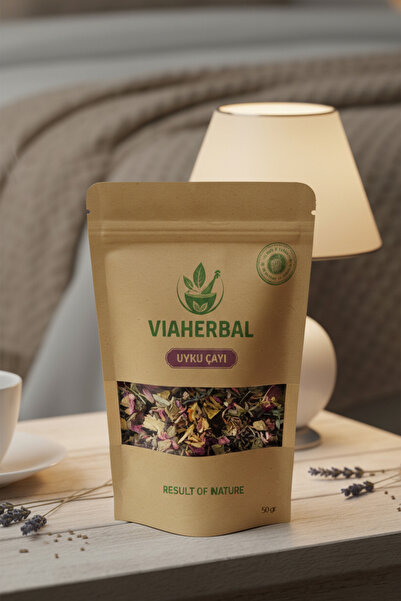 VIAHERBAL Gece Boyu Huzur Ve Sakinlik Sağlayan Doğal Bitki Karışımlı Uyku Çayı 50 gr