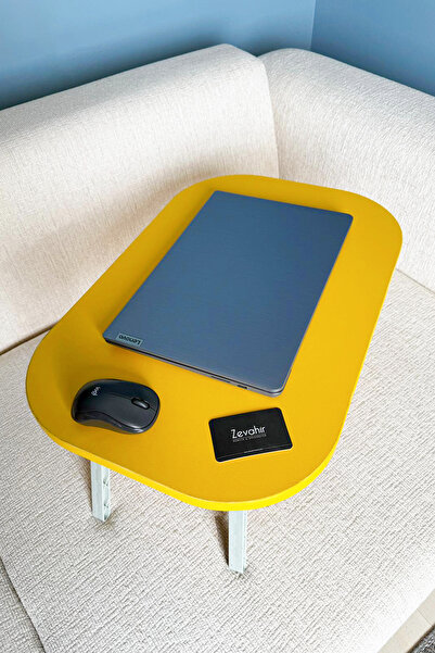 Zevahir Mobilya Dekorasyon Katlanabilir Yatak Koltuk Üstü Hasta Servis Masası Laptop Bilgisayar Sehpası