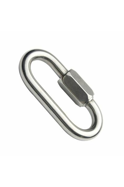 Genel Markalar Somunlu Karabina. 10mm. Paslanmaz Krom Karabina