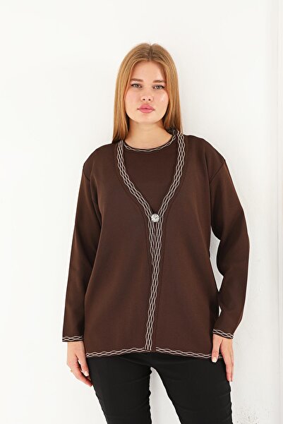 Lanze Knitwear Double Set Cardigan and Blouse