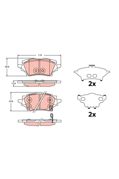 TRW Set Placute Frana Frana Disc Toyota Corolla