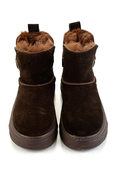 Bambi Kahve Hakiki Deri Kadın Bot & Bootie K02748100702