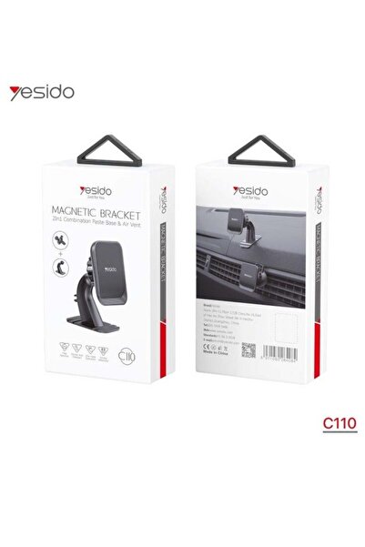 Yesido ملصق الهاتف المحمول C110 حامل شفط مغناطيسي عالمي للوحة قيادة السيارة و...