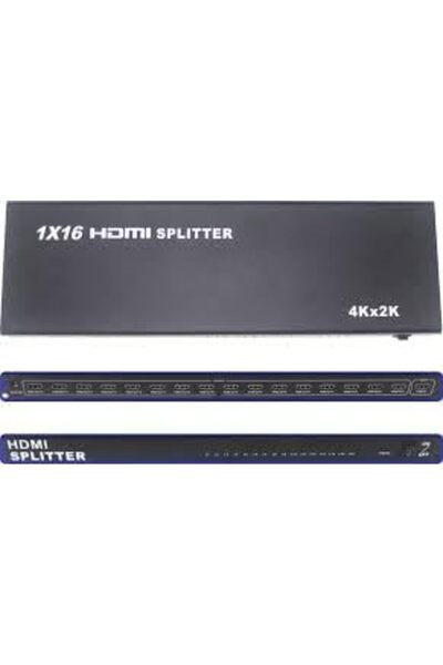 Generic موزع HDMI 1x16، 16 منفذ HDMI احترافي مزود بالطاقة لدعم دقة Full HD 1080P و3D - محول متضمن
