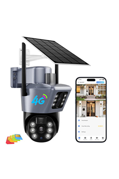 MagExpert Dual 4G surveillance camera with solar panel and 355° rotation, 6MP, phone control, 1080p