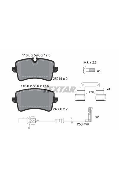 TEXTAR Set Placute Frana Frana Disc Audi A8 D4 2011-2018