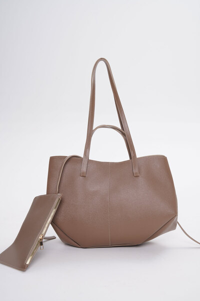 Çantacımstore Kadın Cyme Big Pinterest Çanta Vizon (BÜYÜK BOY)