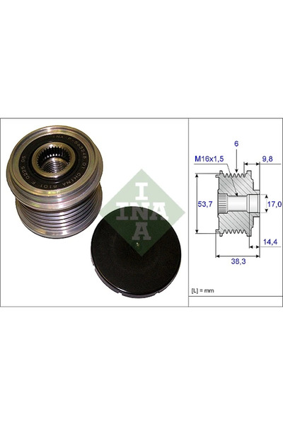 FAG Sistem Roata Libera Generator Bmw 1/3/5 Chevrolet Aveo