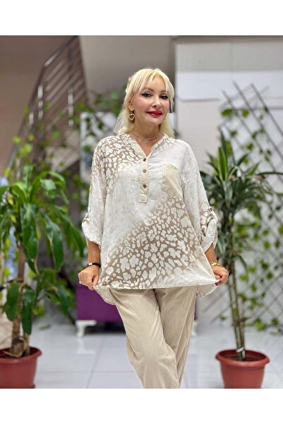 Punta Otantik Yg2095 Italian Cotton Blouse Cream