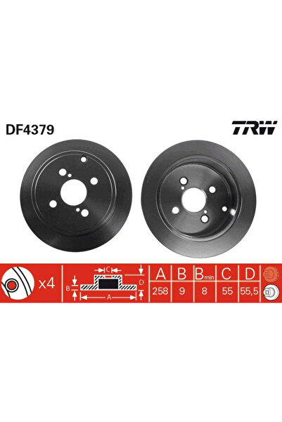 TRW Disc Frana Toyota Corolla/Matrix/Vios / Soluna Vios