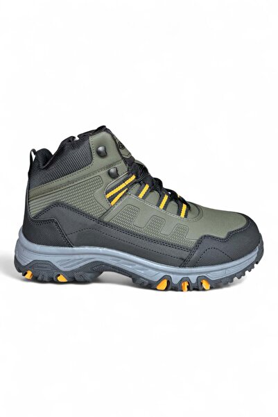 NAVİSHOES Haki Unisex Outdoor Trekking Kışlık Uzun Bot Kaymaz Taban 888NAV
