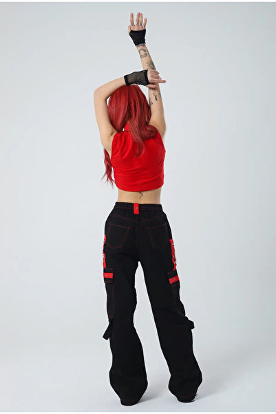 Weekeep Stripe Detail Cyber Unisex Jean Pants