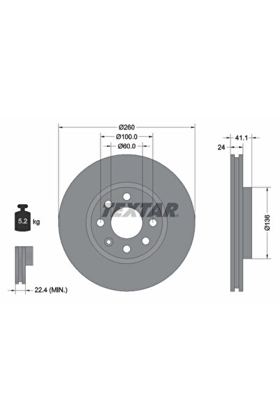 Krieger Disc Frana Chevrolet Corsa Holden Barina/Tigra