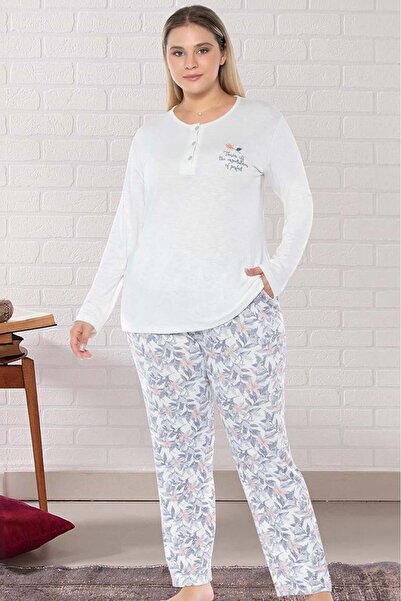 DOWRY Plus Size Oversized Long Sleeve Pajama Set B09-160