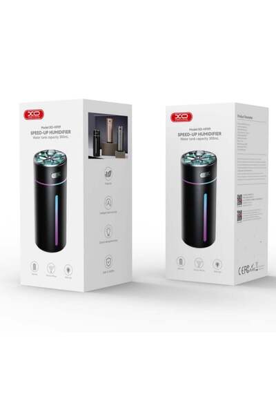 Xo جهاز تنقية الهواء ومعطر جو للسيارة HF09 بإضاءة RGB سعة 300 مل، مناسب للمنز...