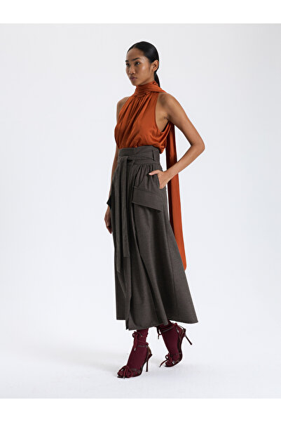 BAQA Brown Pocket Detailed Skirt