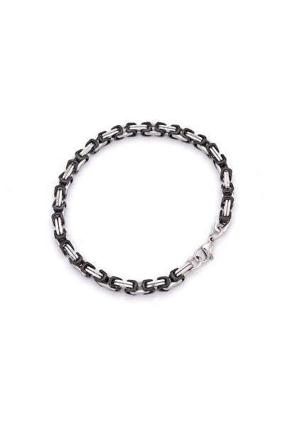 FerizZ سوار رجالي من الفولاذ بلونين EBLK-531