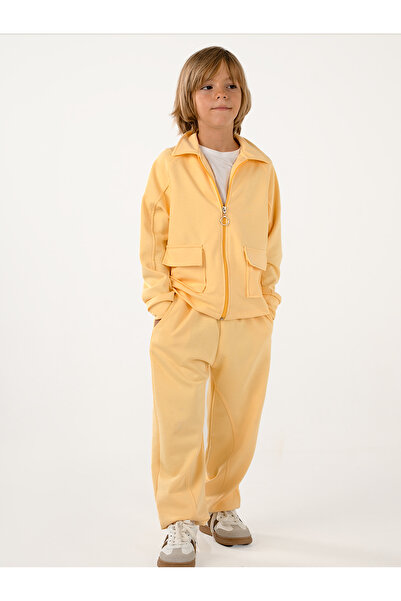 Catz Kids Boy's Pocket Yellow Soft Modal Tracksuit Set