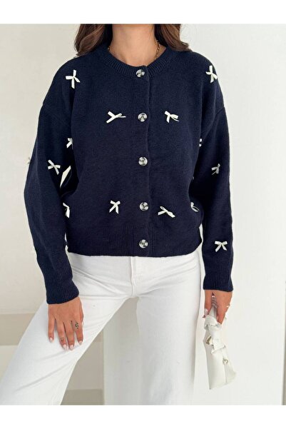 DazzUp Women's Bow Cardigan