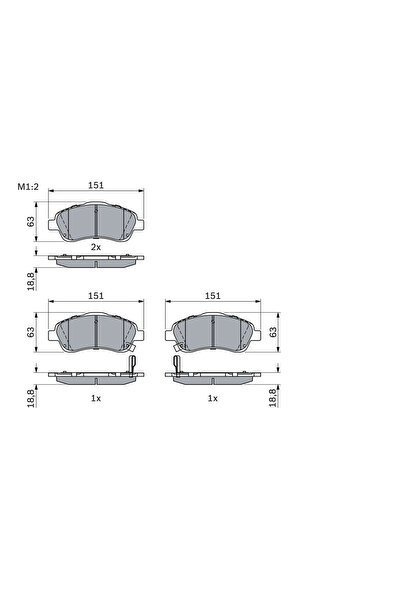 Bosch Set Placute Frana Frana Disc Toyota Avensis/Corolla Verso