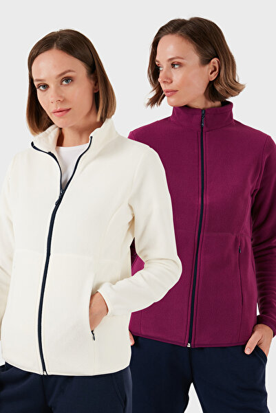 Lela Slim Fit Anti-Pilling Non-Pilling Zippered 2-Pack Fleece Cardigan Cardigan 5907012S2