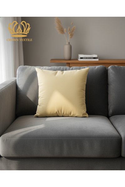 Crown Textile خدادية 45*45 سم بملمس ناعم بحشوة من الألياف الدقيقة الناعمة وغطاء بقماش ناعم من أجود أنواع الأقمشة