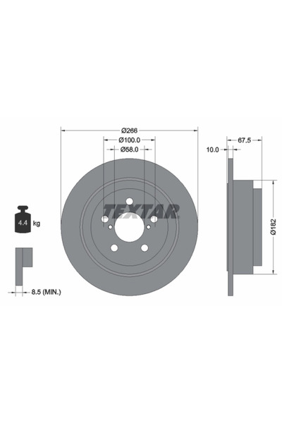 TEXTAR Disc Frana Subaru Forester/Impreza/Legacy 1
