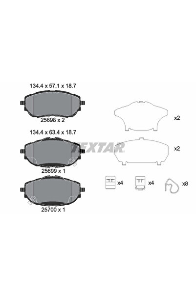 Krieger Set Placute Frana Frana Disc Toyota Auris/Corolla Quest Limuzina/Coro...