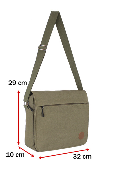Dada Canvas Messenger Bag High School University Schoolbag MacBook Laptop Tablet Compatible 14 Inch Waterproof
