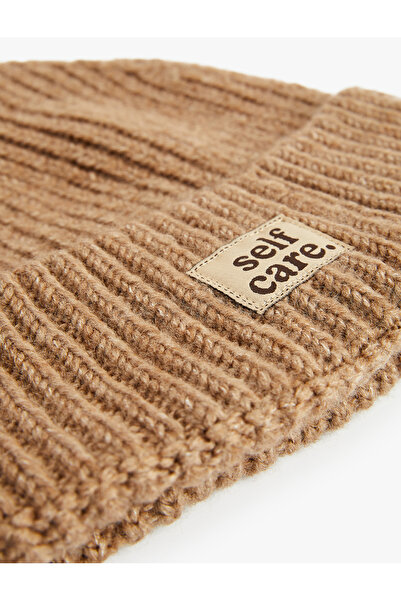 Koton Layered Beret with Printed Label Detail