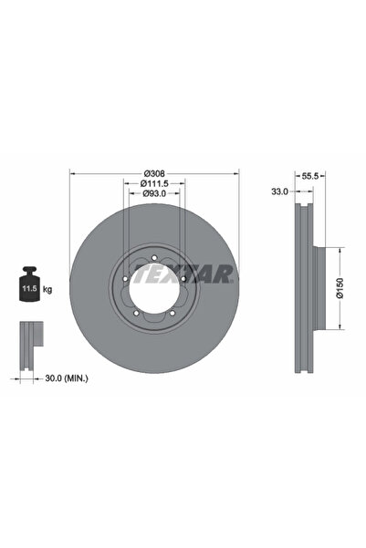 Krieger Disc Frana Ford Tourneo Custom V362 Bus/Transit Custom V362