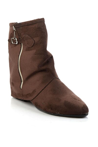 Bambi Kahve Hakiki Deri Kadın Bot & Bootie K02678021002
